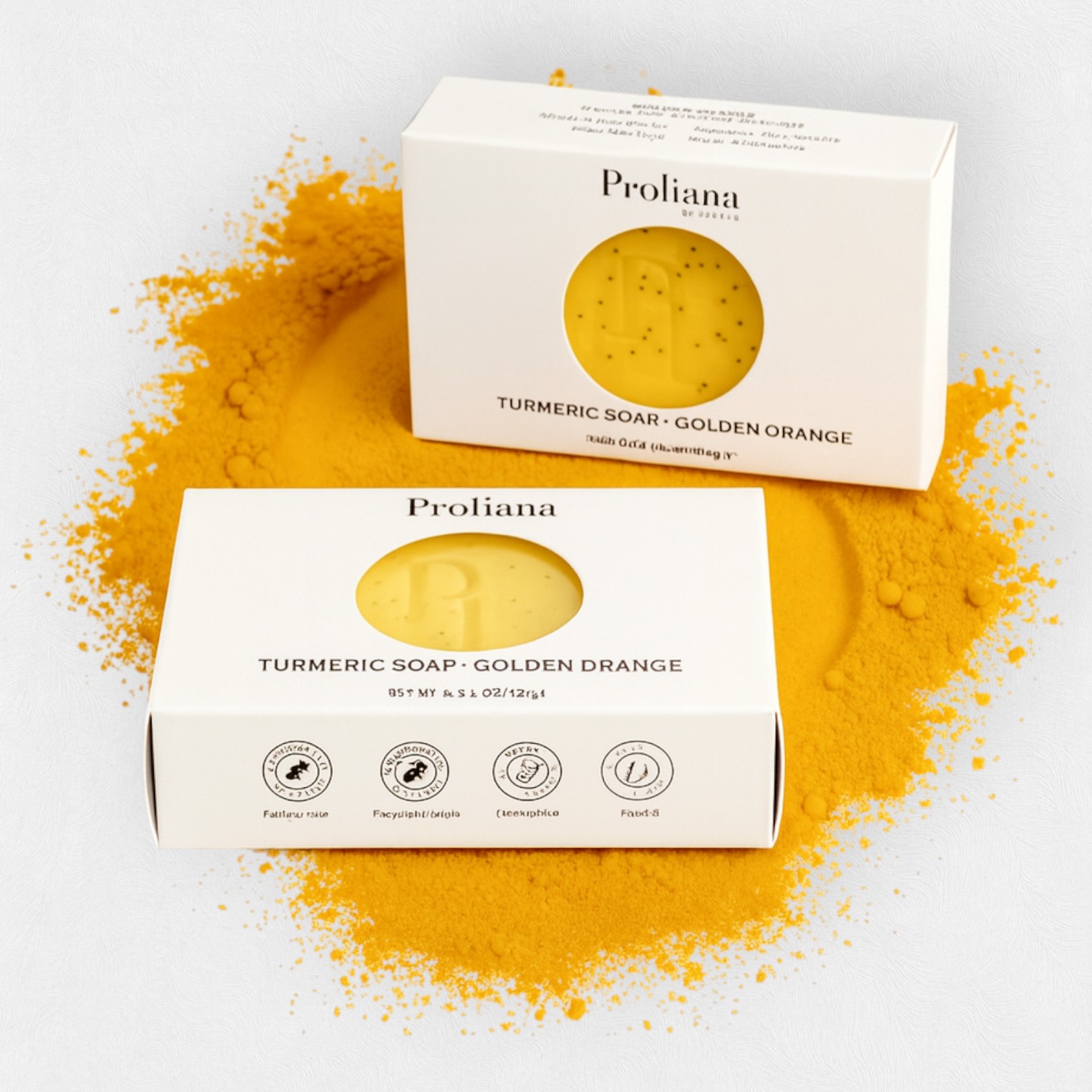 Golden Orange Bi Face - Savon au Curcuma 150gr – Image 5
